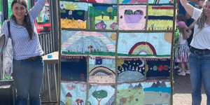 Wir sind bunt - ein Stoffkunstwerk